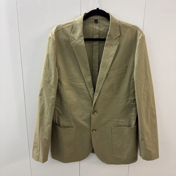 J. Crew Blazer 40R Khaki Tan Cotton Blend Thompson Slim Fit 2-Button Sport Coat - Picture 1 of 8